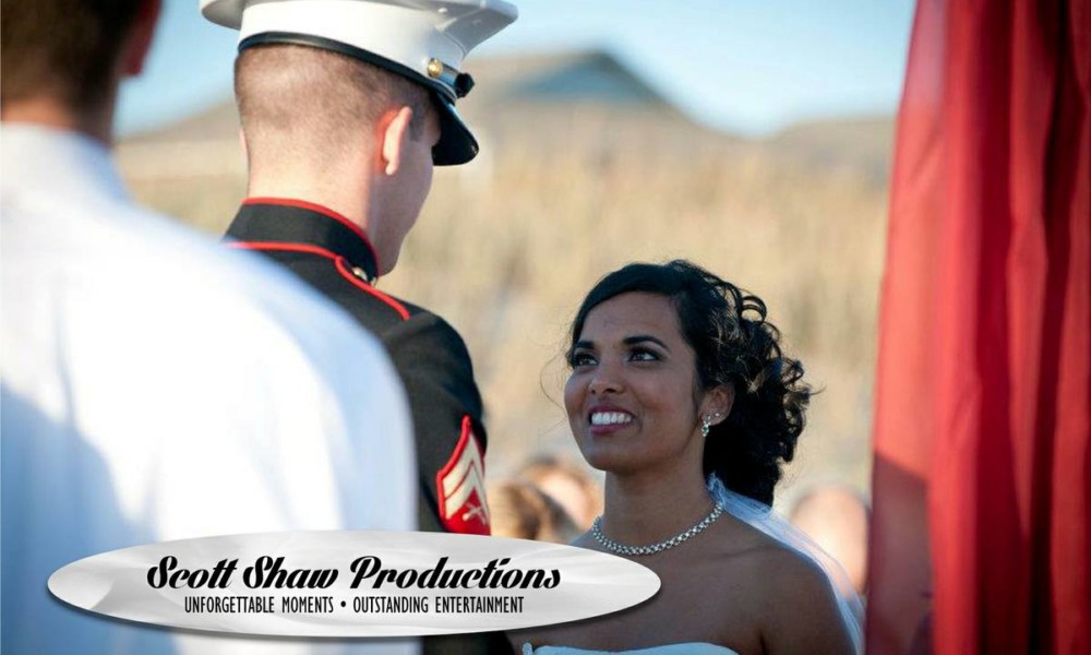 A Marine Wedding By The Ocean A Marine and his Bride on the beach