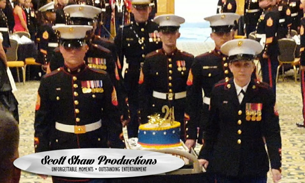 Presenting The Cake At The Military Ball
