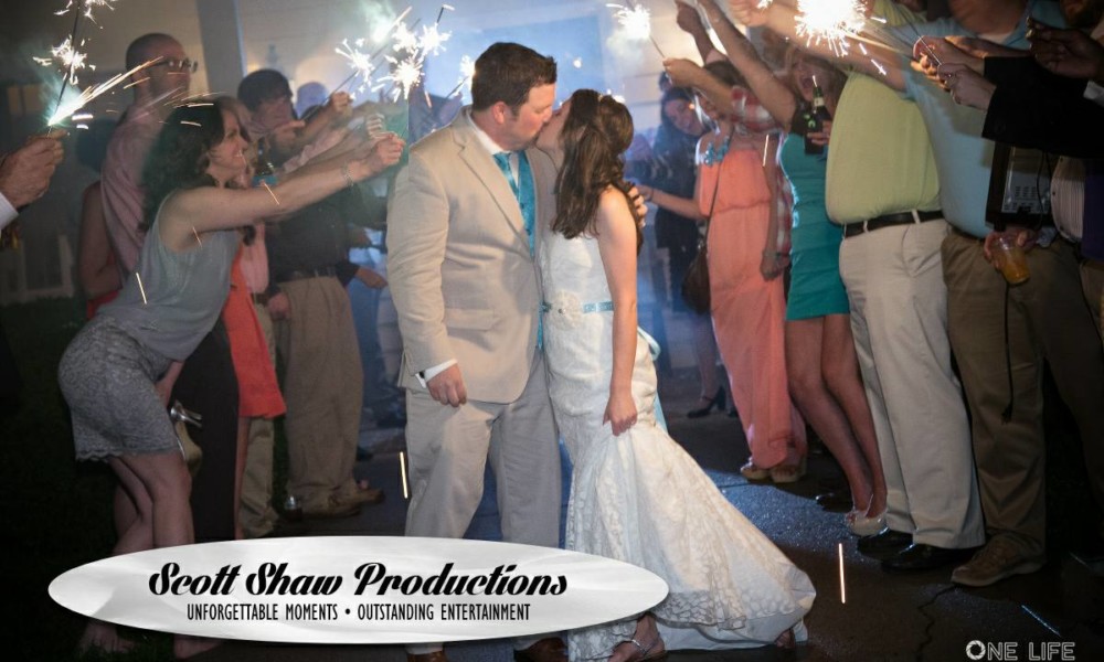 A Sparkler Exit To Remember The wedding guests send off the Bride And Groom with sparklers