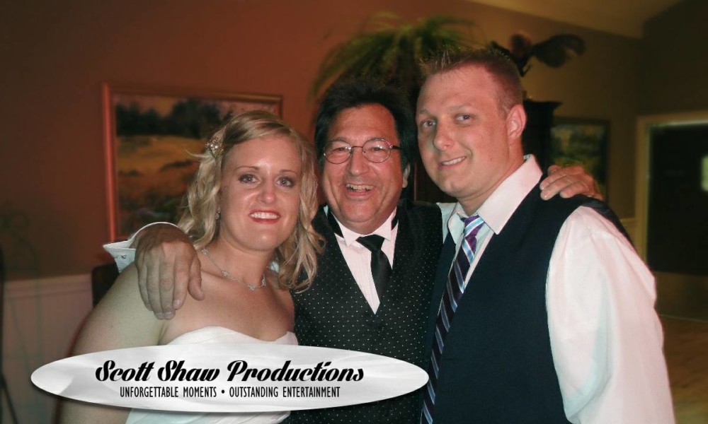 The Bride And Groom With DJ Scott Shaw A Happy Bride and Groom with DJ Scott Shaw