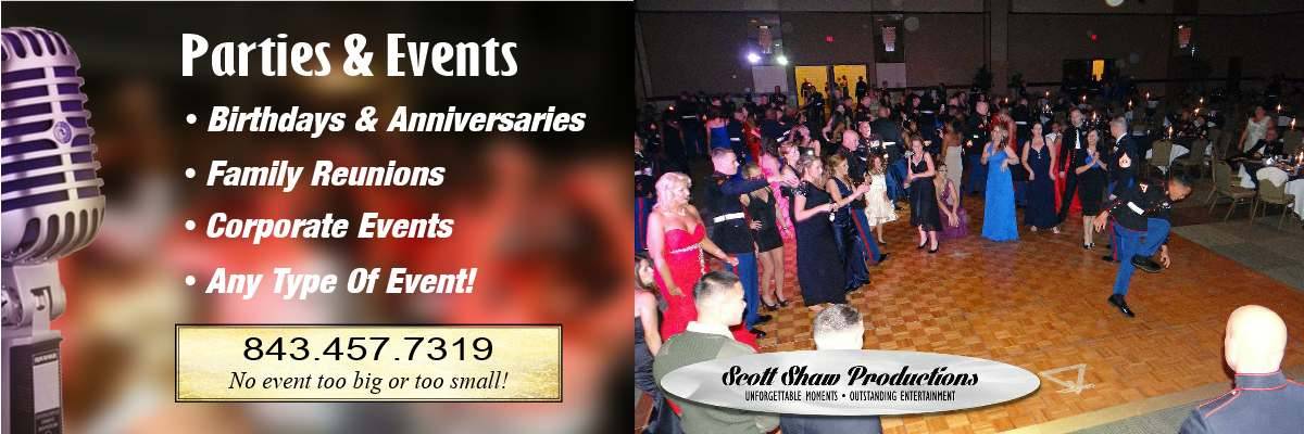 Scot Shaw Productions provides professional DJ Entertainment for your wedding reception, private party and special event